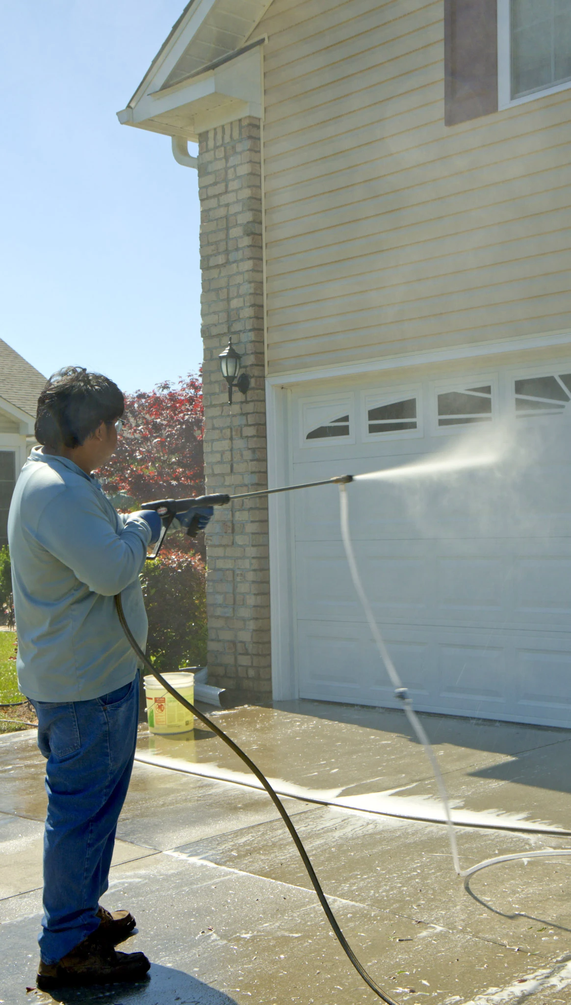 Fighting Grime pressure washing